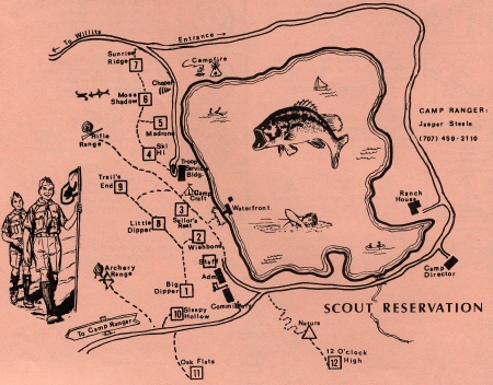Camp Site Map, 1974