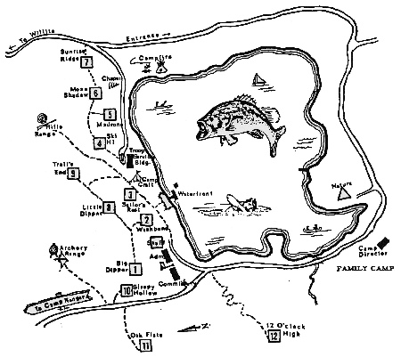 Camp Site Map, 1985